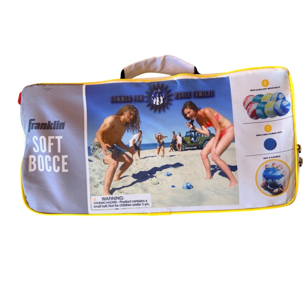 Franklin Soft Bocce Set Multicolor Flexible Beach Backyard Game no smaller ball